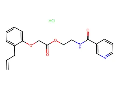 2-[(3-Pyridinylcarbonyl)amino]ethyl (2-allylphenoxy)acetate hydrochloride structure