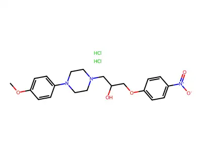 1-[4-(4-methoxyphenyl)piperazin-1-yl]-3-(4-nitrophenoxy)propan-2-ol Dihydrochloride structure