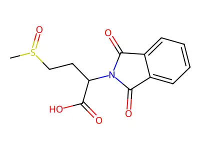 2-(1,3-dioxo-1,3-dihydro-2H-isoindol-2-yl)-4-(methylsulfinyl)butanoic acid structure