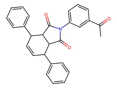 2-(3-Acetylphenyl)-4,7-diphenyl-3a,4,7,7a-tetrahydroisoindole-1,3-dione structure