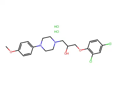 1-(2,4-dichlorophenoxy)-3-[4-(4-methoxyphenyl)piperazin-1-yl]propan-2-ol Dihydrochloride structure