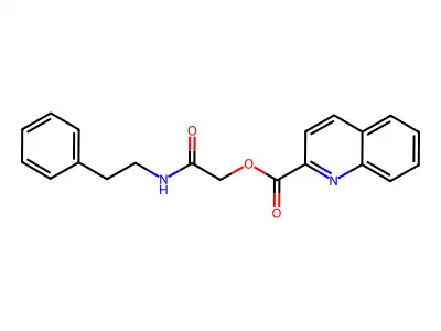 [(2-Phenylethyl)carbamoyl]methyl quinoline-2-carboxylate structure