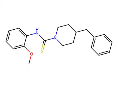 4-benzyl-N-(2-methoxyphenyl)piperidine-1-carbothioamide structure