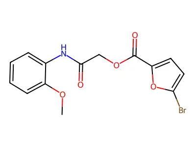 [2-(2-Methoxyanilino)-2-oxoethyl] 5-bromofuran-2-carboxylate structure
