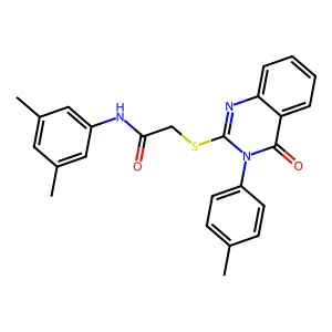 N-(3,5-DI-ME-PH)-2-((3-(4-ME-PH)-4-Oxo-3,4-dihydro-2-quinazolinyl)thio)acetamide structure