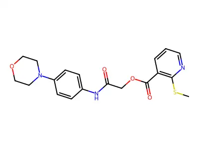 [2-(4-Morpholin-4-ylanilino)-2-oxoethyl] 2-methylsulfanylpyridine-3-carboxylate structure