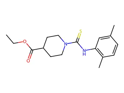Ethyl 1-[(2,5-dimethylphenyl)carbamothioyl]piperidine-4-carboxylate structure