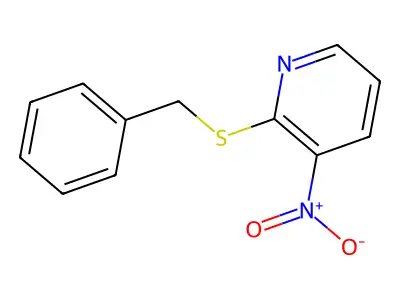 2-(Benzylthio)-3-nitropyridine structure