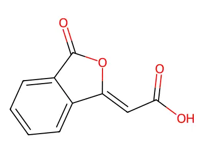 2-(3-氧代-1(3H)-异苯并呋喃亚基)乙酸 structure