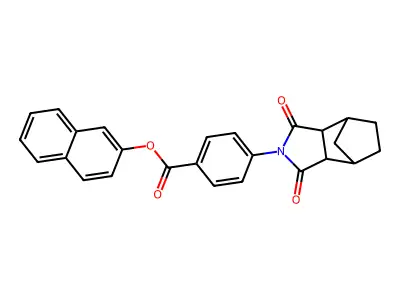 naphthalen-2-yl 4-(1,3-dioxooctahydro-2H-4,7-methanoisoindol-2-yl)benzoate structure