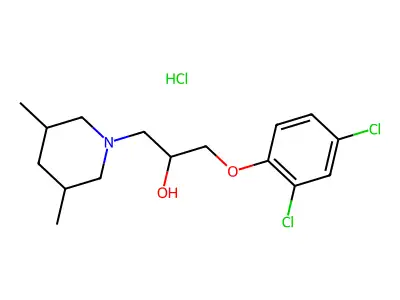 1-(2,4-Dichlorophenoxy)-3-(3,5-dimethylpiperidin-1-yl)propan-2-ol hydrochloride structure