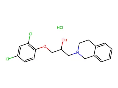 1-(2,4-dichlorophenoxy)-3-(3,4-dihydro-1H-isoquinolin-2-yl)propan-2-ol Hydrochloride structure
