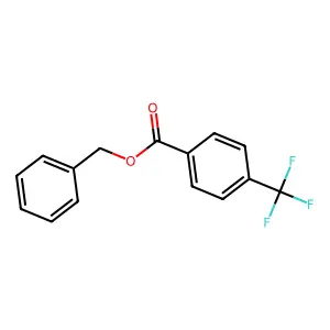 Benzoic acid, 4-(trifluoromethyl)-, phenylmethyl ester structure