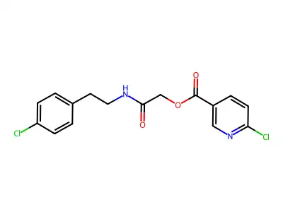 [2-[2-(4-Chlorophenyl)ethylamino]-2-oxoethyl] 6-chloropyridine-3-carboxylate structure
