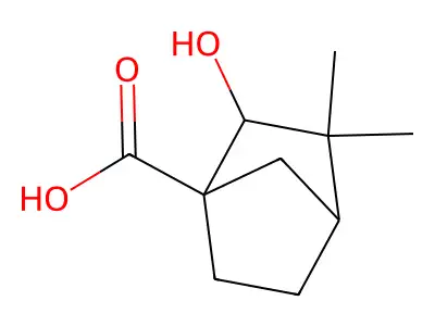 2-Hydroxy-3,3-dimethylbicyclo[2.2.1]heptane-1-carboxylic acid structure