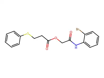 [2-(2-Bromoanilino)-2-oxoethyl] 3-phenylsulfanylpropanoate structure