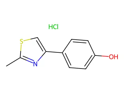 4-(2-methyl-1,3-thiazol-4-yl)phenol Hydrochloride structure
