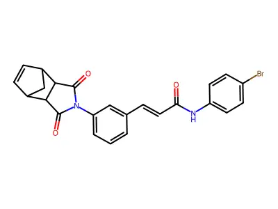 N-(4-Bromophenyl)-3-[3-(1,3,3a,4,7,7a-hexahydro-1,3-dioxo-4,7-methano-2H-isoindol-2-yl)phenyl]-2-propenamide structure