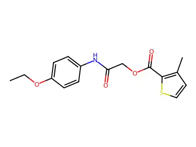 2-((4-Ethoxyphenyl)amino)-2-oxoethyl 3-methylthiophene-2-carboxylate structure