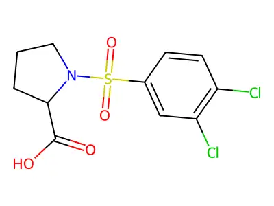 1-[(3,4-Dichlorophenyl)sulfonyl]proline structure
