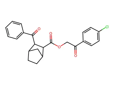 2-(4-Chlorophenyl)-2-oxoethyl 3-benzoylbicyclo[2.2.1]heptane-2-carboxylate structure