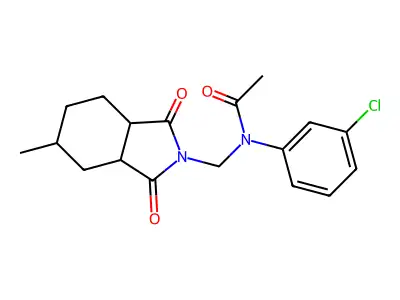 N-(3-chlorophenyl)-N-[(5-methyl-1,3-dioxooctahydro-2H-isoindol-2-yl)methyl]acetamide structure