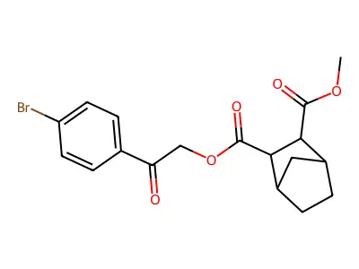 2-(4-Bromophenyl)-2-oxoethyl methyl bicyclo[2.2.1]heptane-2,3-dicarboxylate structure