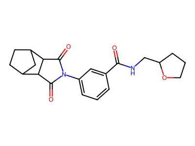 3-(1,3-dioxooctahydro-2H-4,7-methanoisoindol-2-yl)-N-(tetrahydrofuran-2-ylmethyl)benzamide structure