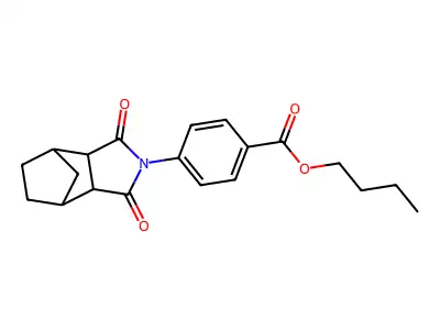 butyl 4-(1,3-dioxooctahydro-2H-4,7-methanoisoindol-2-yl)benzoate structure