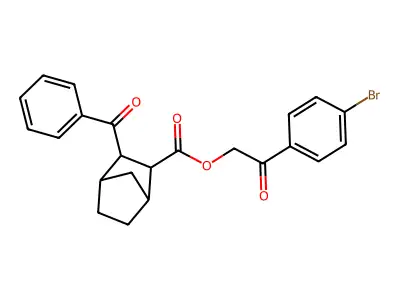 2-(4-Bromophenyl)-2-oxoethyl 3-benzoylbicyclo[2.2.1]heptane-2-carboxylate structure