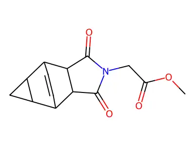 methyl (1,3-dioxooctahydro-4,6-ethenocyclopropa[f]isoindol-2(1H)-yl)acetate structure