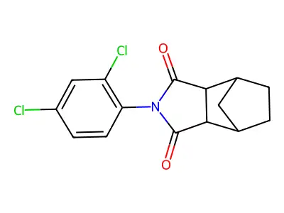 2-(2,4-dichlorophenyl)hexahydro-1H-4,7-methanoisoindole-1,3(2H)-dione structure