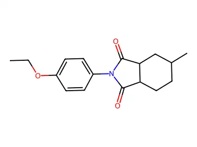 2-(4-ethoxyphenyl)-5-methylhexahydro-1H-isoindole-1,3(2H)-dione structure