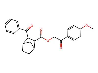 2-(4-Methoxyphenyl)-2-oxoethyl 3-benzoylbicyclo[2.2.1]heptane-2-carboxylate structure