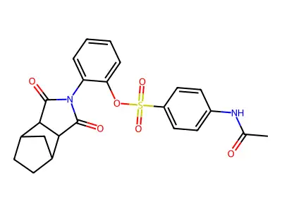 2-(1,3-dioxooctahydro-2H-4,7-methanoisoindol-2-yl)phenyl 4-(acetylamino)benzenesulfonate structure