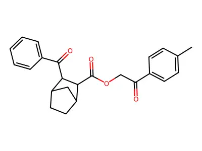 2-(4-Methylphenyl)-2-oxoethyl 3-benzoylbicyclo[2.2.1]heptane-2-carboxylate structure