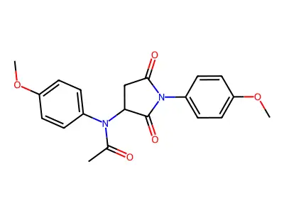 N-(4-methoxyphenyl)-N-[1-(4-methoxyphenyl)-2,5-dioxopyrrolidin-3-yl]acetamide structure
