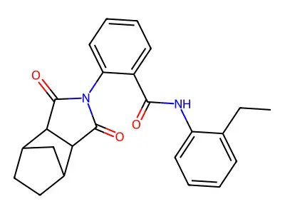 2-(1,3-dioxooctahydro-2H-4,7-methanoisoindol-2-yl)-N-(2-ethylphenyl)benzamide structure