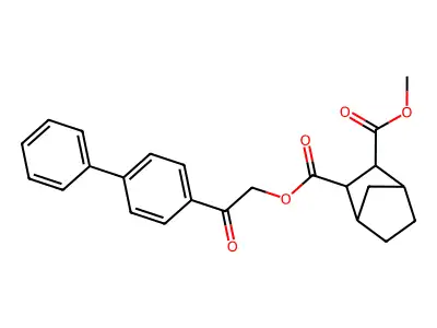 2-(Biphenyl-4-yl)-2-oxoethyl methyl bicyclo[2.2.1]heptane-2,3-dicarboxylate structure