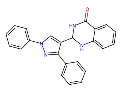 2-(1,3-Diphenyl-1H-pyrazol-4-yl)-2,3-dihydroquinazolin-4(1H)-one structure