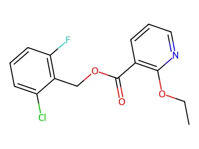 (2-Chloro-6-fluorophenyl)methyl 2-ethoxypyridine-3-carboxylate structure