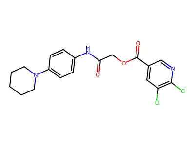 {[4-(Piperidin-1-yl)phenyl]carbamoyl}methyl 5,6-dichloropyridine-3-carboxylate structure