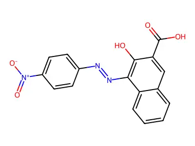 2-Naphthalenecarboxylic acid, 3-hydroxy-4-[2-(4-nitrophenyl)diazenyl]- structure