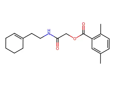 [2-[2-(Cyclohexen-1-yl)ethylamino]-2-oxoethyl] 2,5-dimethylbenzoate structure