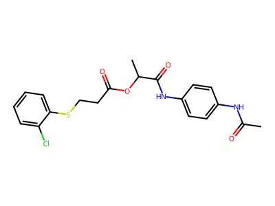[1-(4-Acetamidoanilino)-1-oxopropan-2-yl] 3-(2-chlorophenyl)sulfanylpropanoate structure
