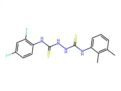 1-(2,4-Difluorophenyl)-3-[(2,3-dimethylphenyl)carbamothioylamino]thiourea structure