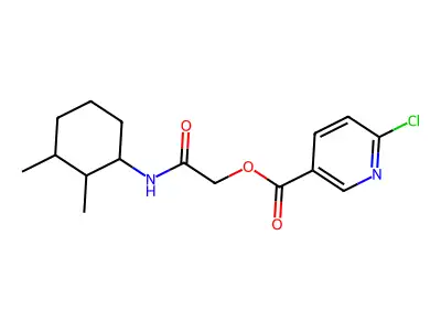 [(2,3-Dimethylcyclohexyl)carbamoyl]methyl 6-chloropyridine-3-carboxylate structure