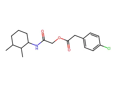 [2-[(2,3-Dimethylcyclohexyl)amino]-2-oxoethyl] 2-(4-chlorophenyl)acetate structure