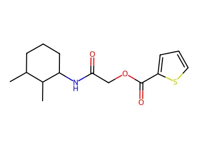 [2-[(2,3-Dimethylcyclohexyl)amino]-2-oxoethyl] thiophene-2-carboxylate structure