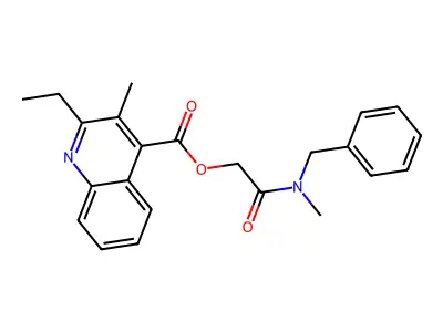 [2-[Benzyl(methyl)amino]-2-oxoethyl] 2-ethyl-3-methylquinoline-4-carboxylate structure